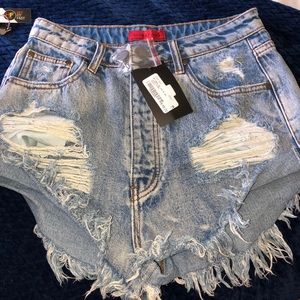 Signature8 Distressed Jean shorts high waisted